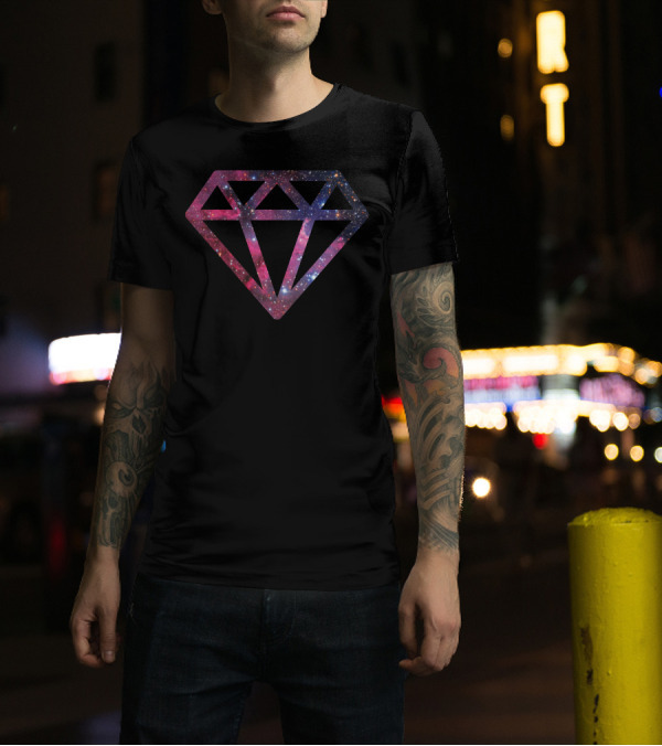 Galaxy Diamond Cosmic Starry Jewel T-Shirt