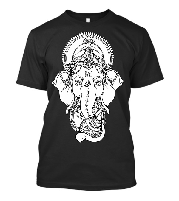 Ganesha Om Symbol Intricate Mandala T-Shirt