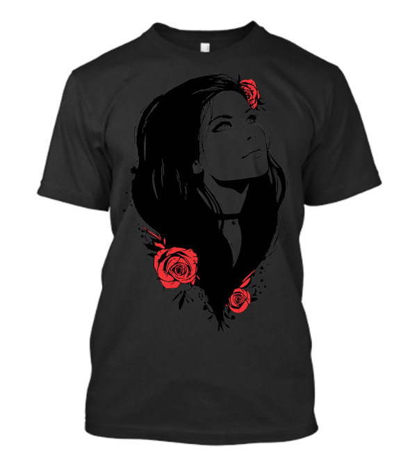 Girl With Red Roses T-Shirt