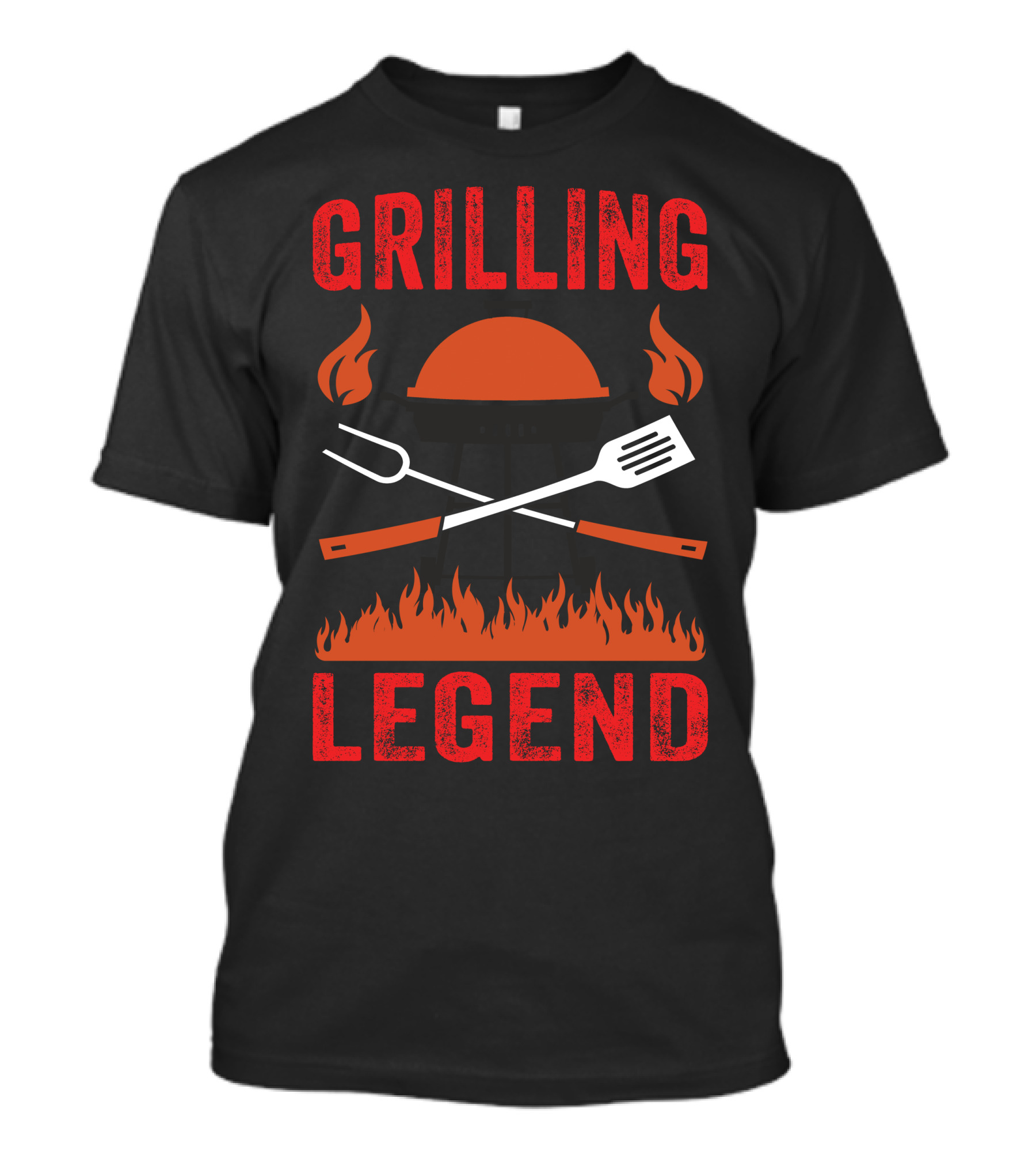 Grilling Legend BBQ Master With Flames And Utensils T-Shirt