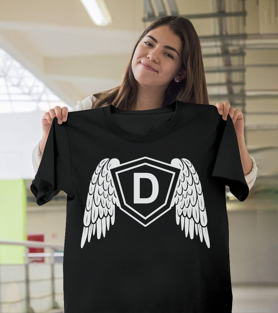 D Emblem with Angelic Wings T-Shirt
