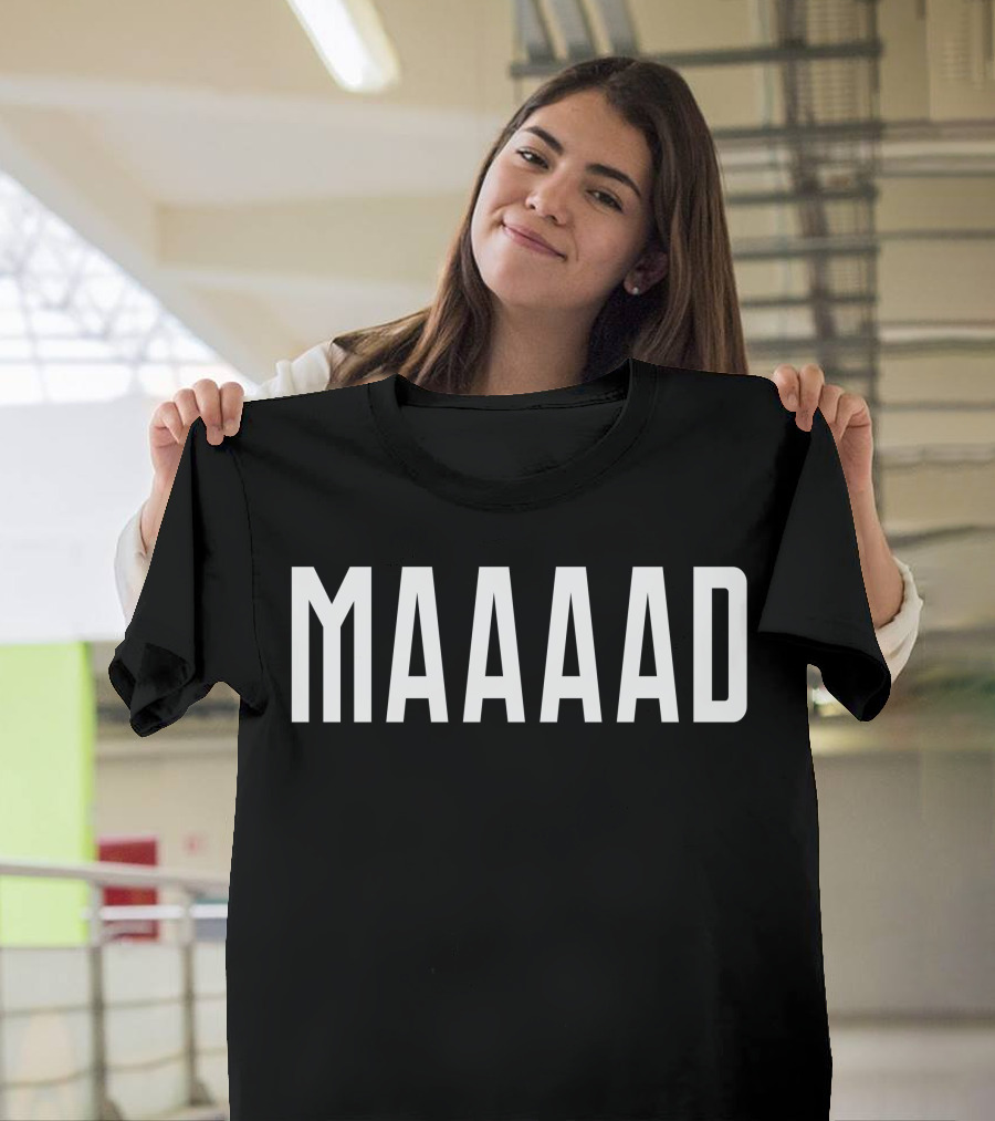 MAAAAD Black Bold Block Lettering T-Shirt