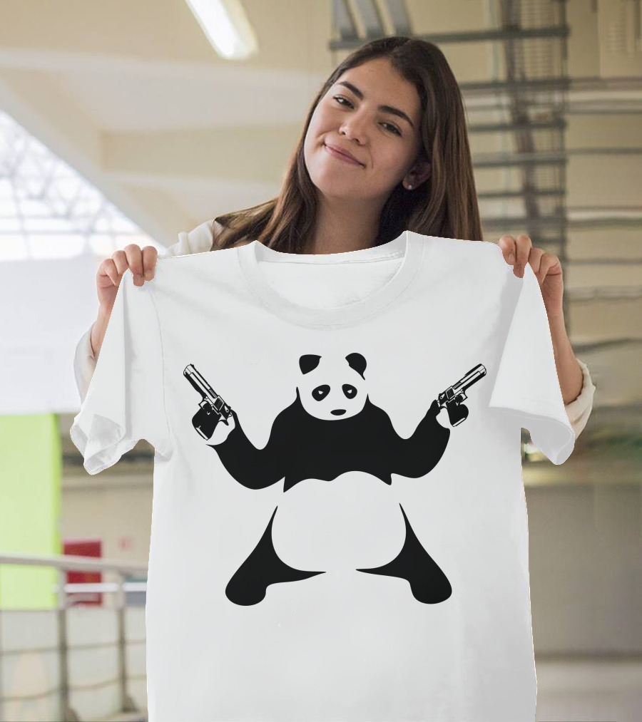 Panda Dual Guns Iconic T-Shirt