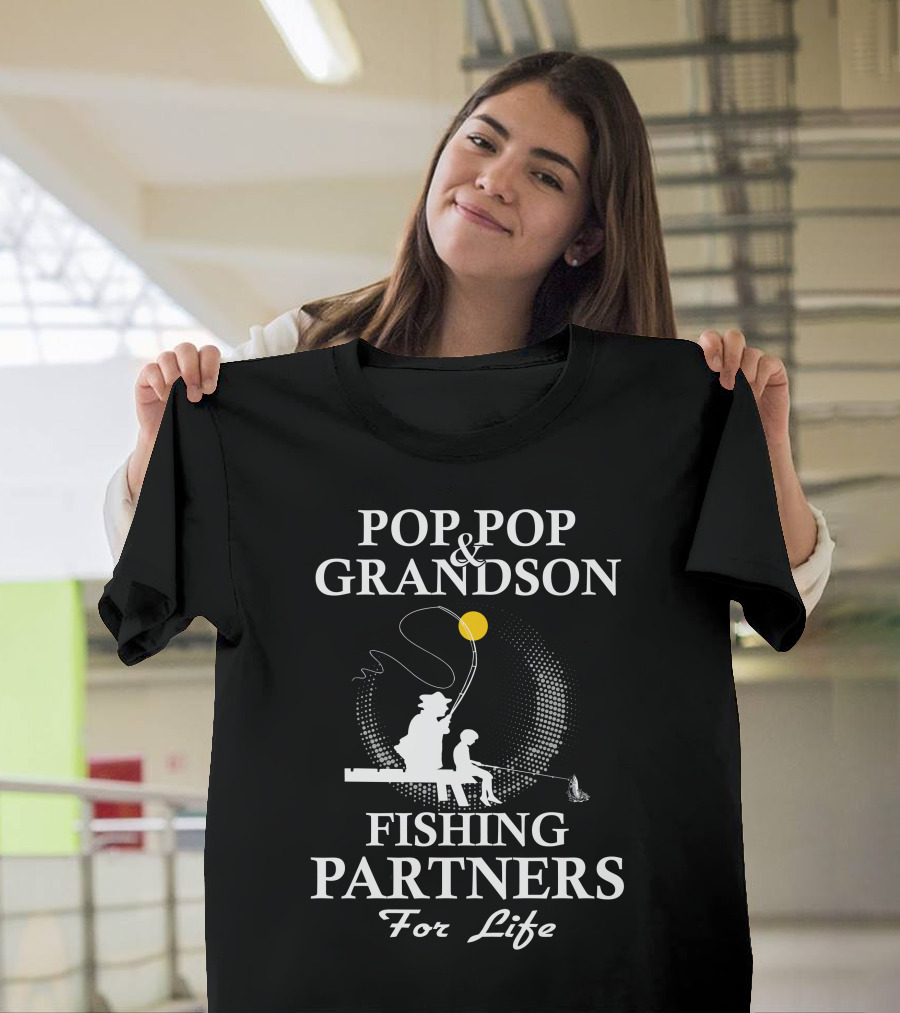 Pop Pop and Grandson Fishing Partners For Life T-Shirt