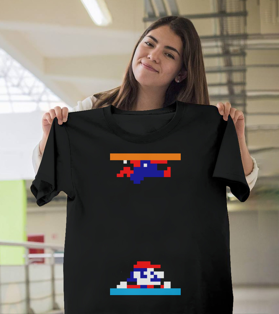 Portal Bros Mario Pixel Art Crossover T-Shirt