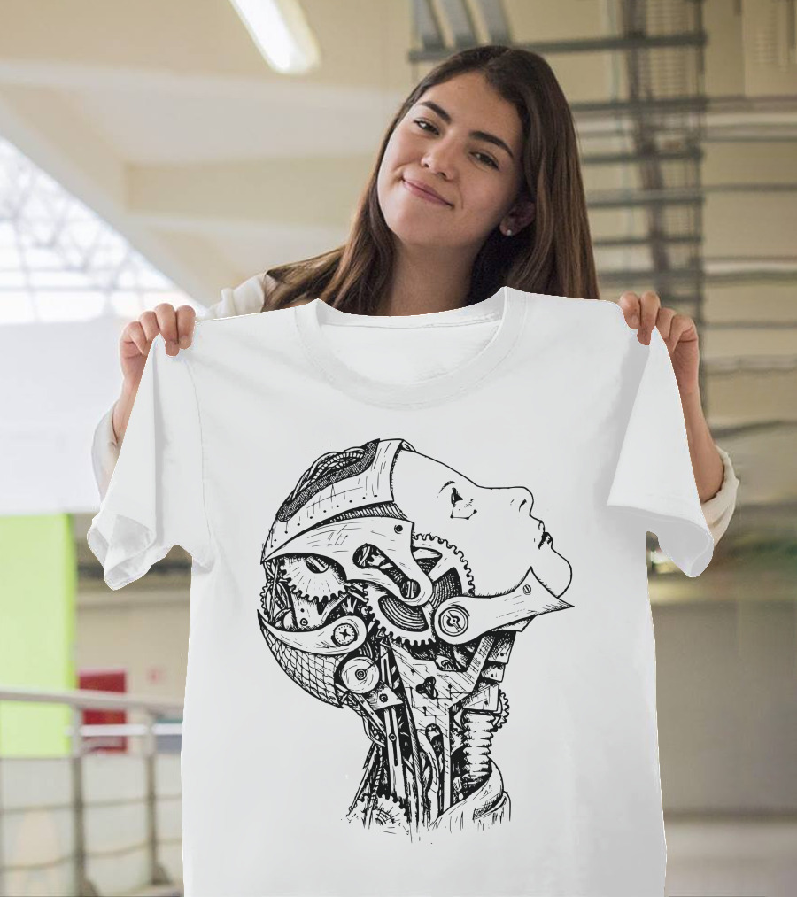 Robot Girl Machine Futuristic Cybernetic T-Shirt