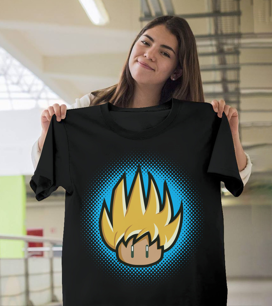Saiyan Up Iconic Yellow Spiky Hair Anime Character Power Concept T-Shirt