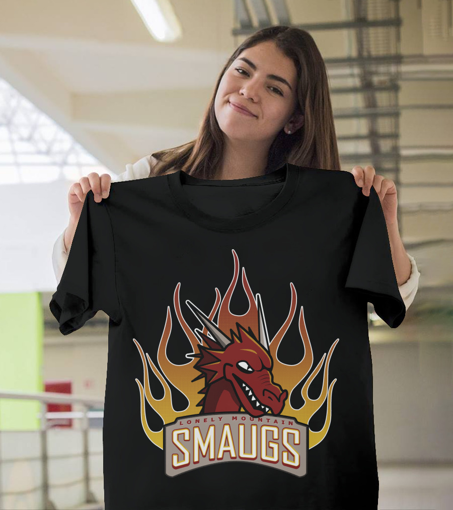 Lonely Mountain Smaugs Dragon Flames T-Shirt