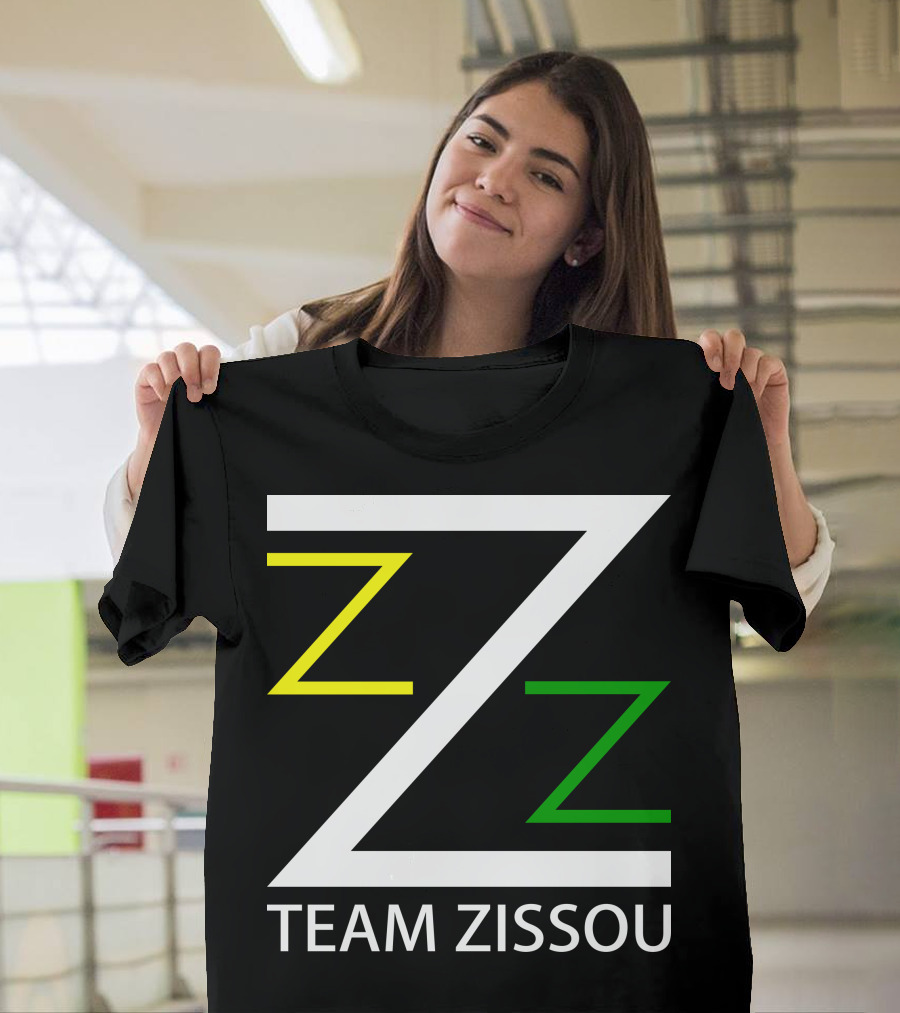 Team Zissou ZZ Black Background White Letters T-Shirt