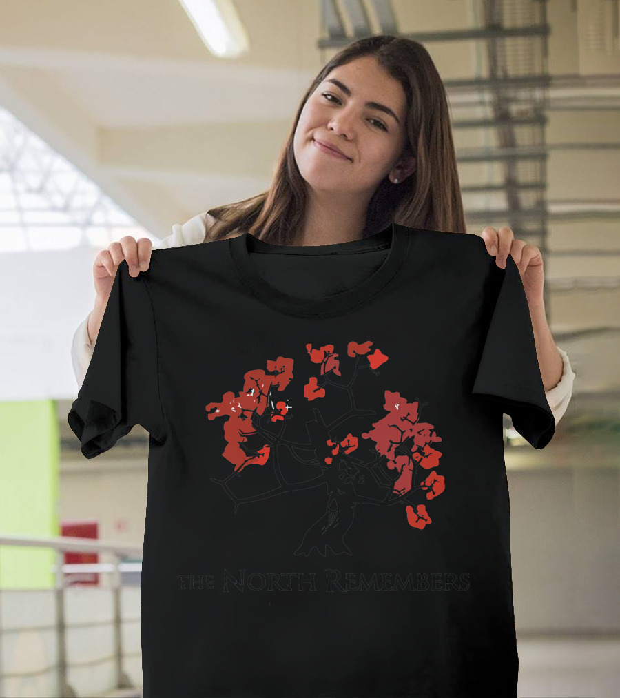 The North Remembers Direwolf Red Tree T-Shirt