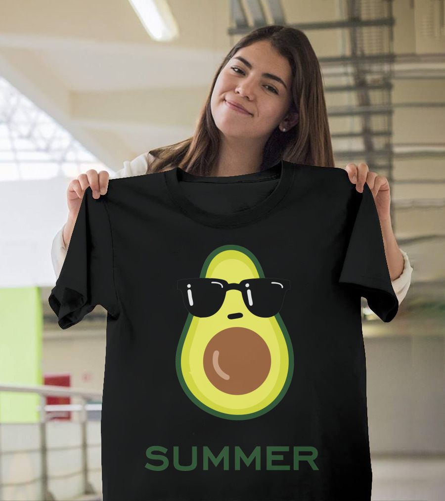 Summer Avocado with Sunglasses T-Shirt