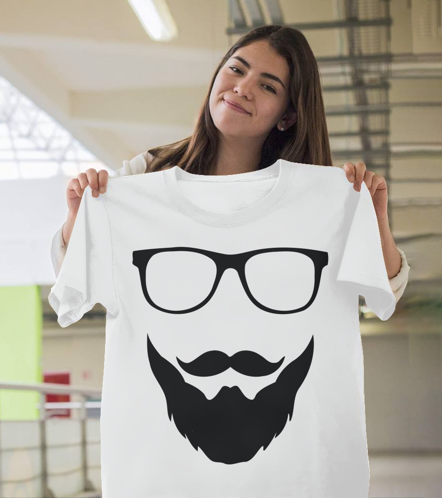 Beard Glasses Silhouette Classic T-Shirt