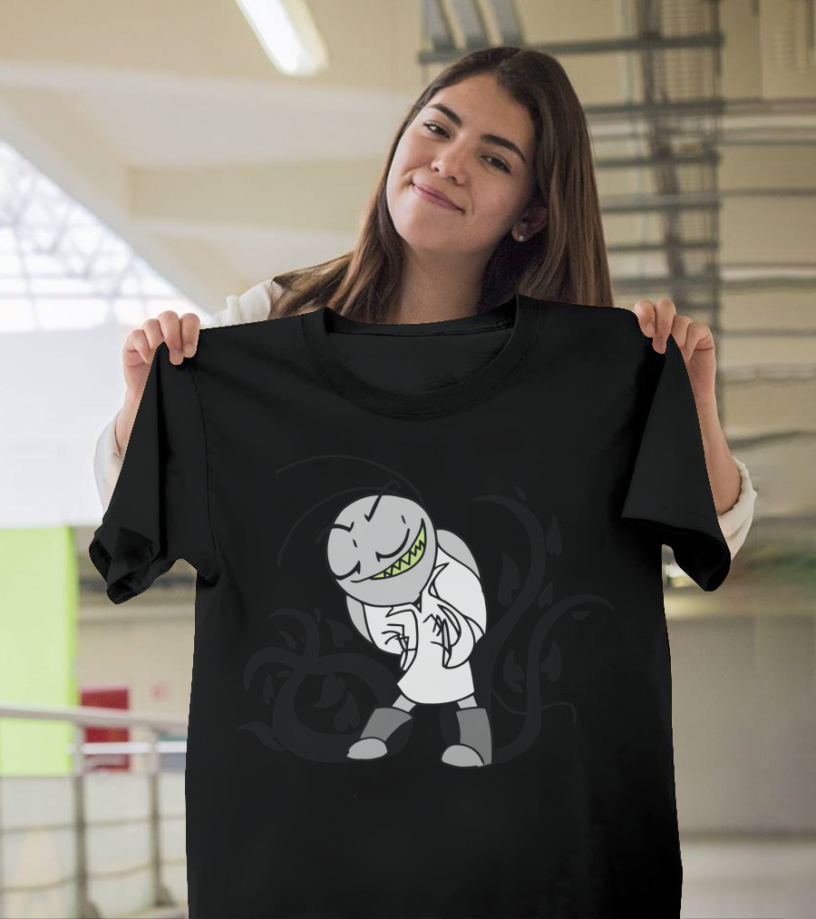 In My Dreams Evil Scientist Cartoon with Green Grin and Twisted Vines T-Shirt