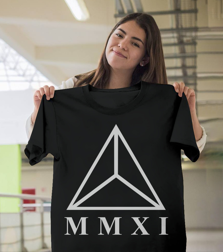 MMXI Triangle Roman Numerals Geometric T-Shirt