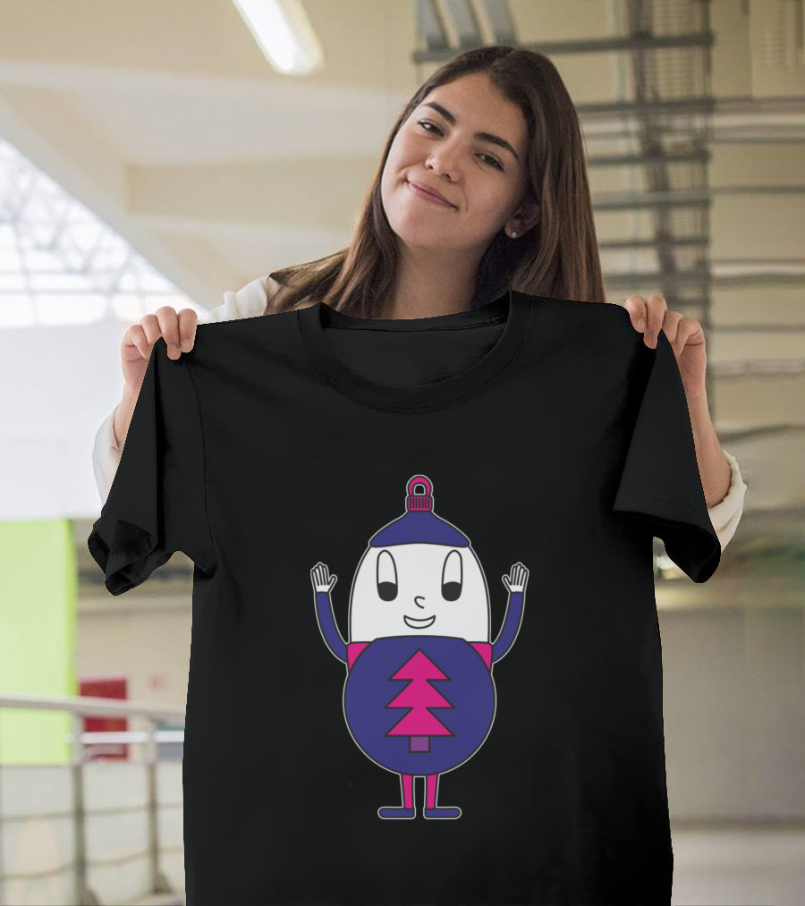 Christmas Fir Tree Ornament Character With Egg Shape T-Shirt