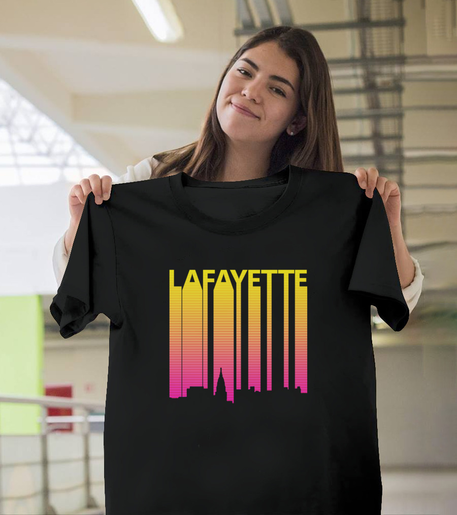 Lafayette Retro 1980s Skyline Gradient T-Shirt