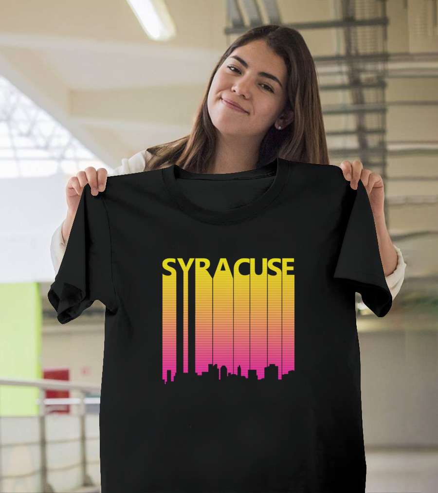 Syracuse Skyline Retro 1980S Gradient T-Shirt