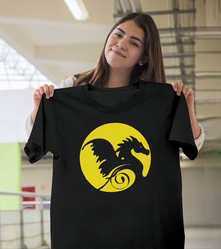 Dragon Moon Yellow Circle T-Shirt