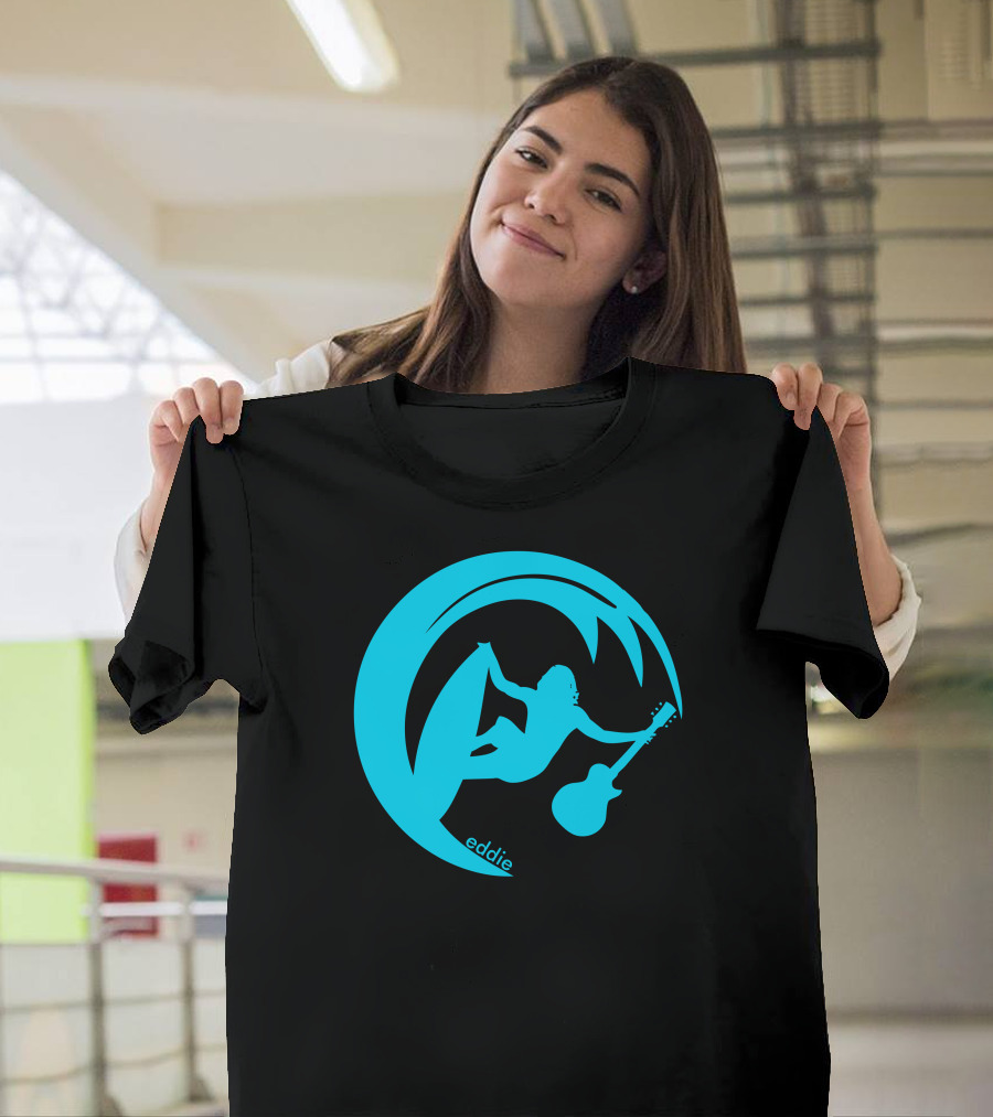 Eddie Surfing Guitar Wave T-Shirt