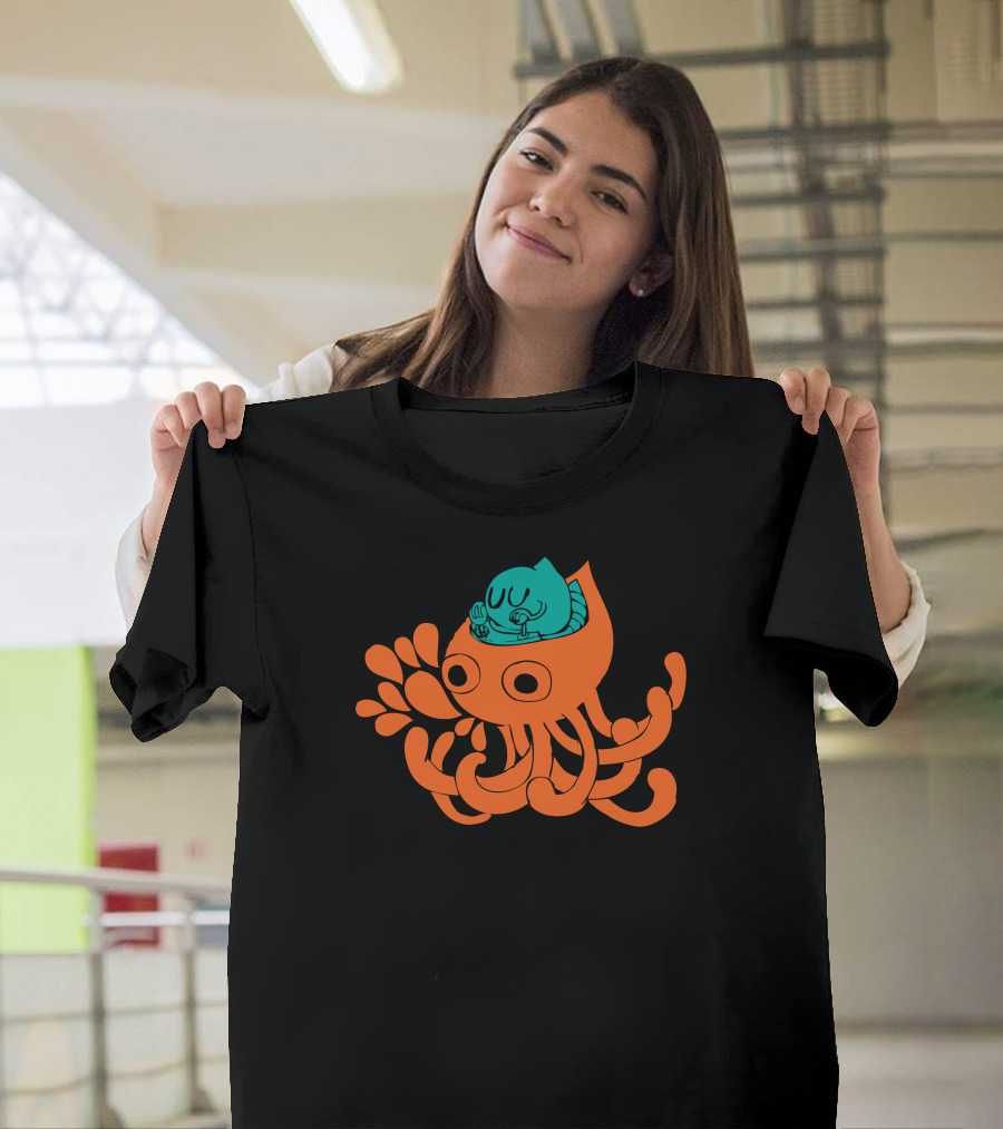 Ink Robot Octopus Submarine Adventure T-Shirt
