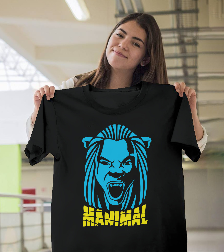 Manimal Blue Lion Head T-Shirt