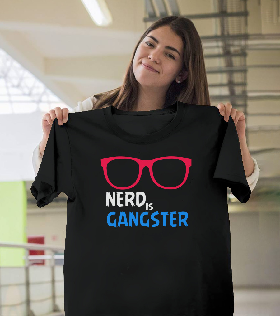 Nerd Is Gangster Red Glasses T-Shirt