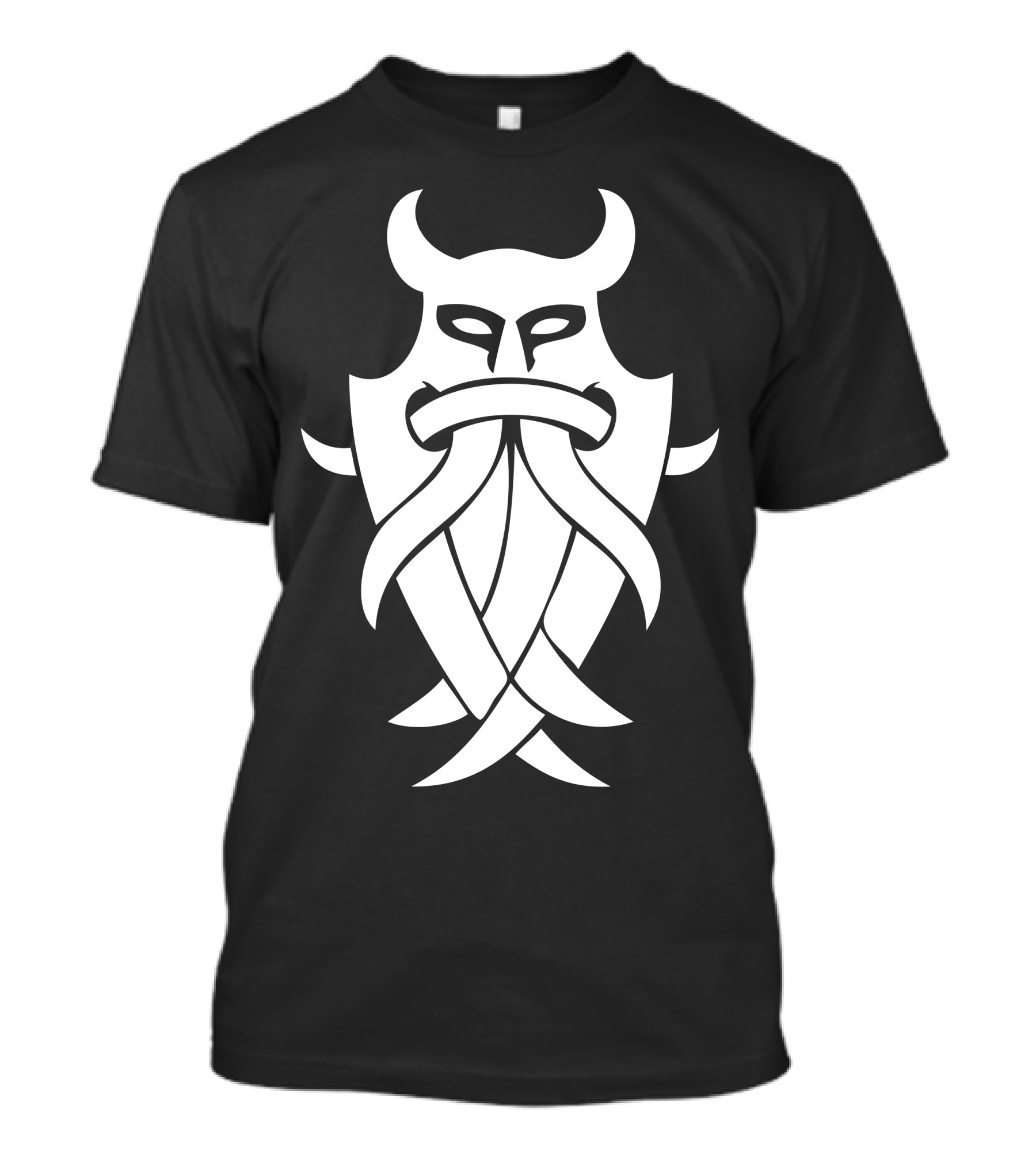 Odins Mask Tribal Norse Mythology Viking T-Shirt