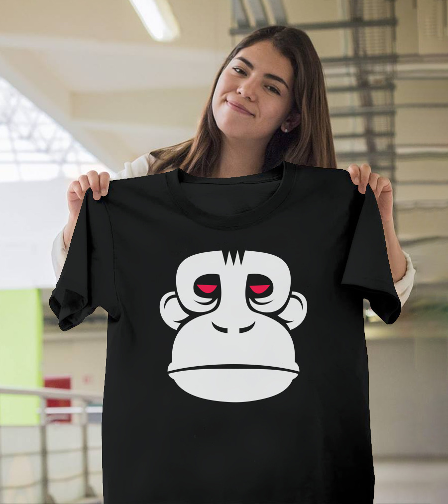 The Great Ape Red Eyes Expression Iconic Face T-Shirt