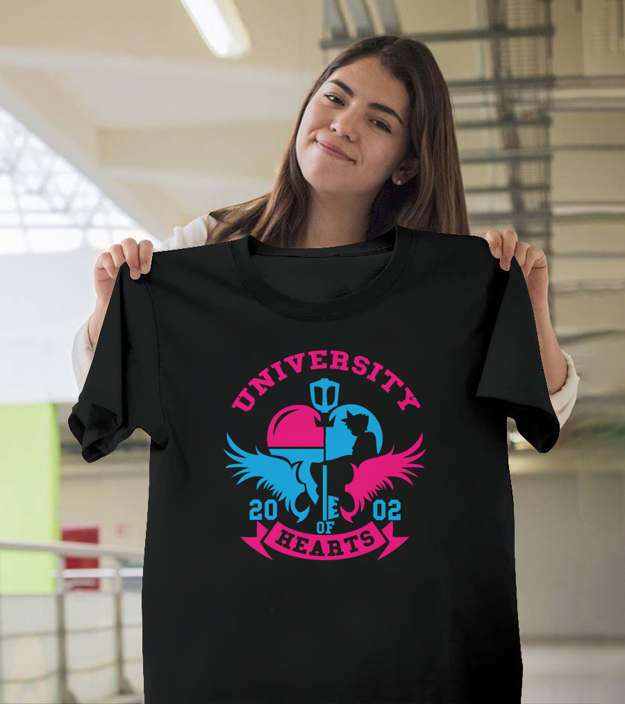 University Of Hearts Keyblade Wings Emblem 2002 T-Shirt