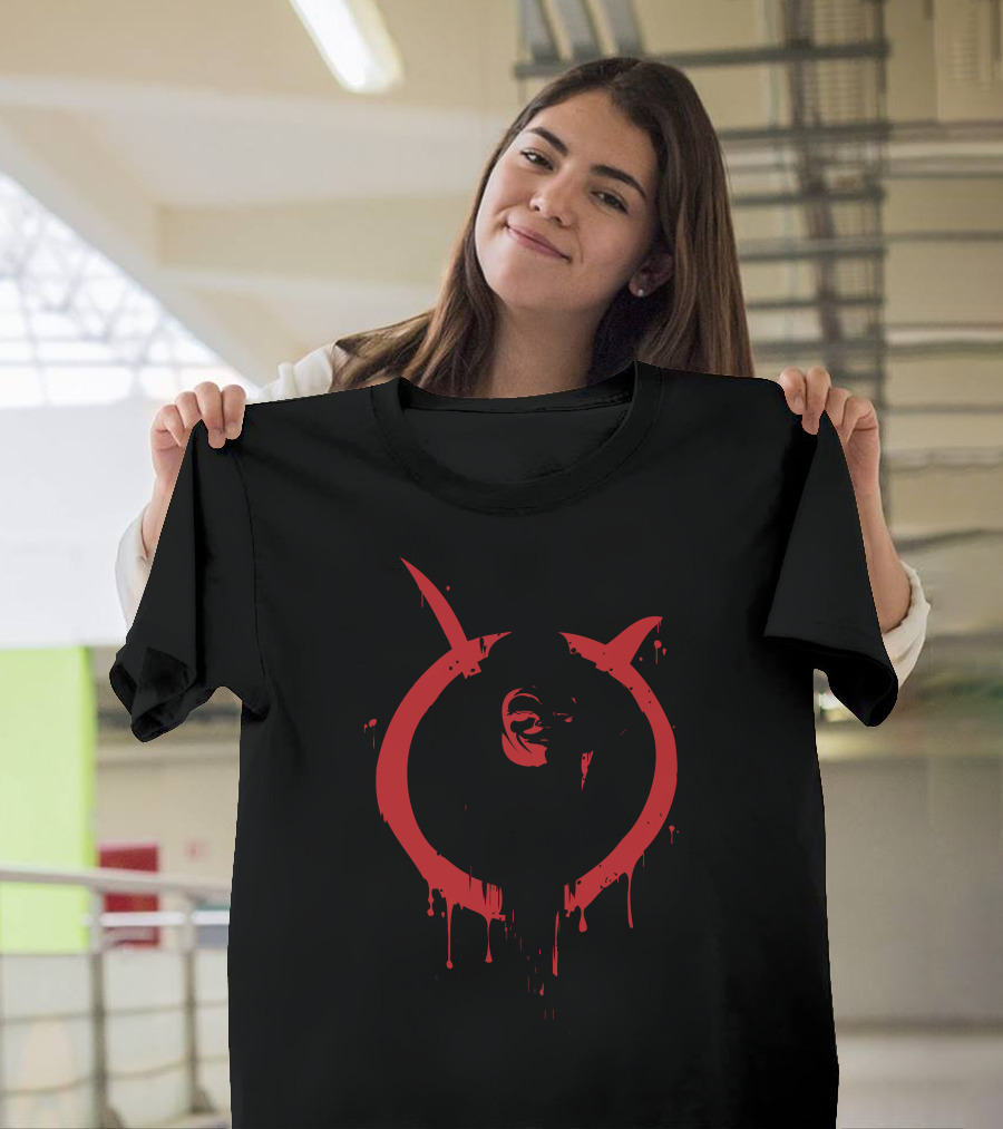 V For Vendetta Guy Fawkes Mask Red Symbol Dripping Paint T-Shirt