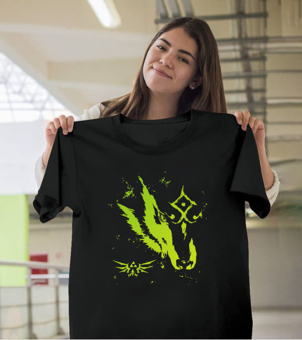 Wolf Link Twilight Princess Zelda Triforce T-Shirt