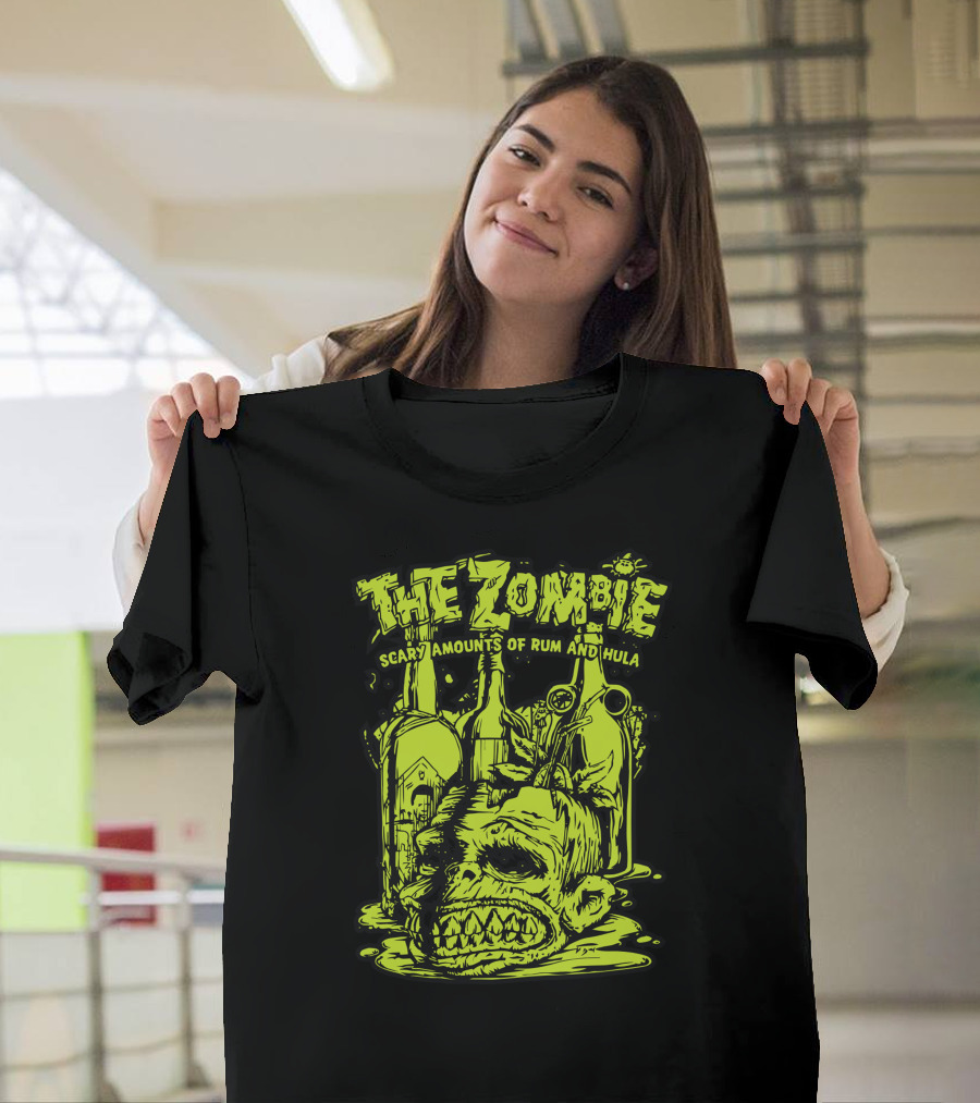 THE ZOMBIE SCARY AMOUNTS OF RUM AND HULA T-Shirt