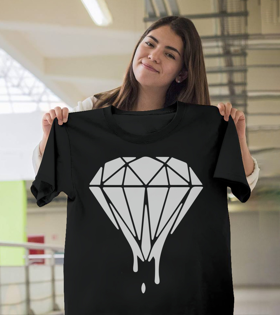 Dripping Diamond Melting Gemstone T-Shirt
