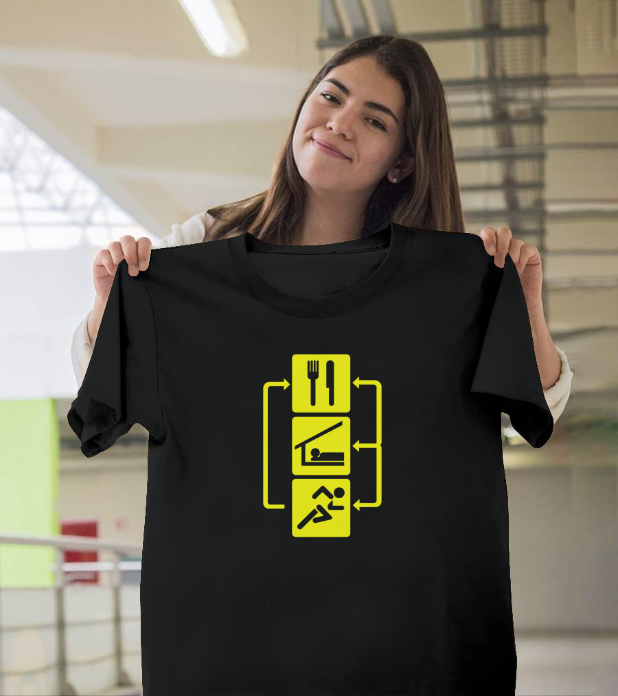 Eat Sleep Run Marathon Training Athlete Triathlon Cycle T-Shirt