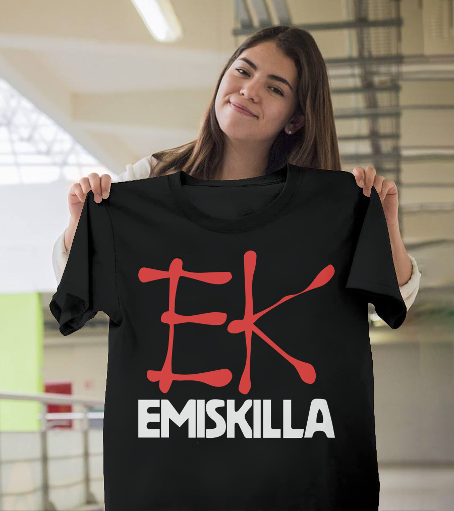 Emiskilla EK Bold Red White Letters T-Shirt