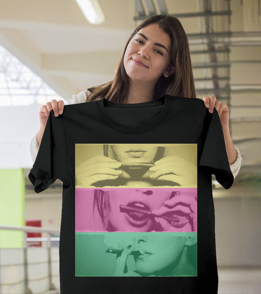 Girl Rolling Cigar Sequence T-Shirt