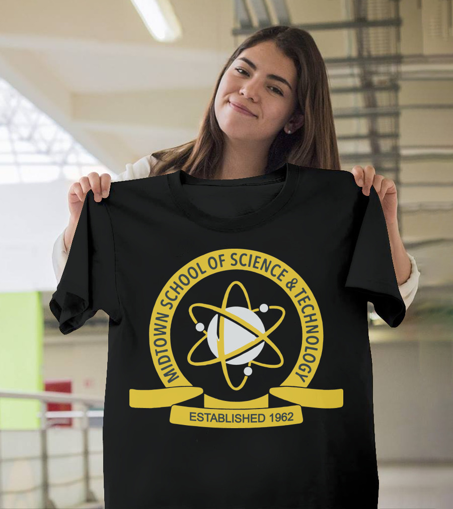 Midtown School Of Science And Technology Established 1962 Logo Atom T-Shirt
