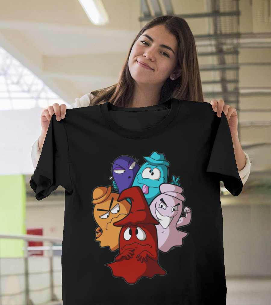 Pac Man Ghost Monsters Retro Arcade Characters T-Shirt
