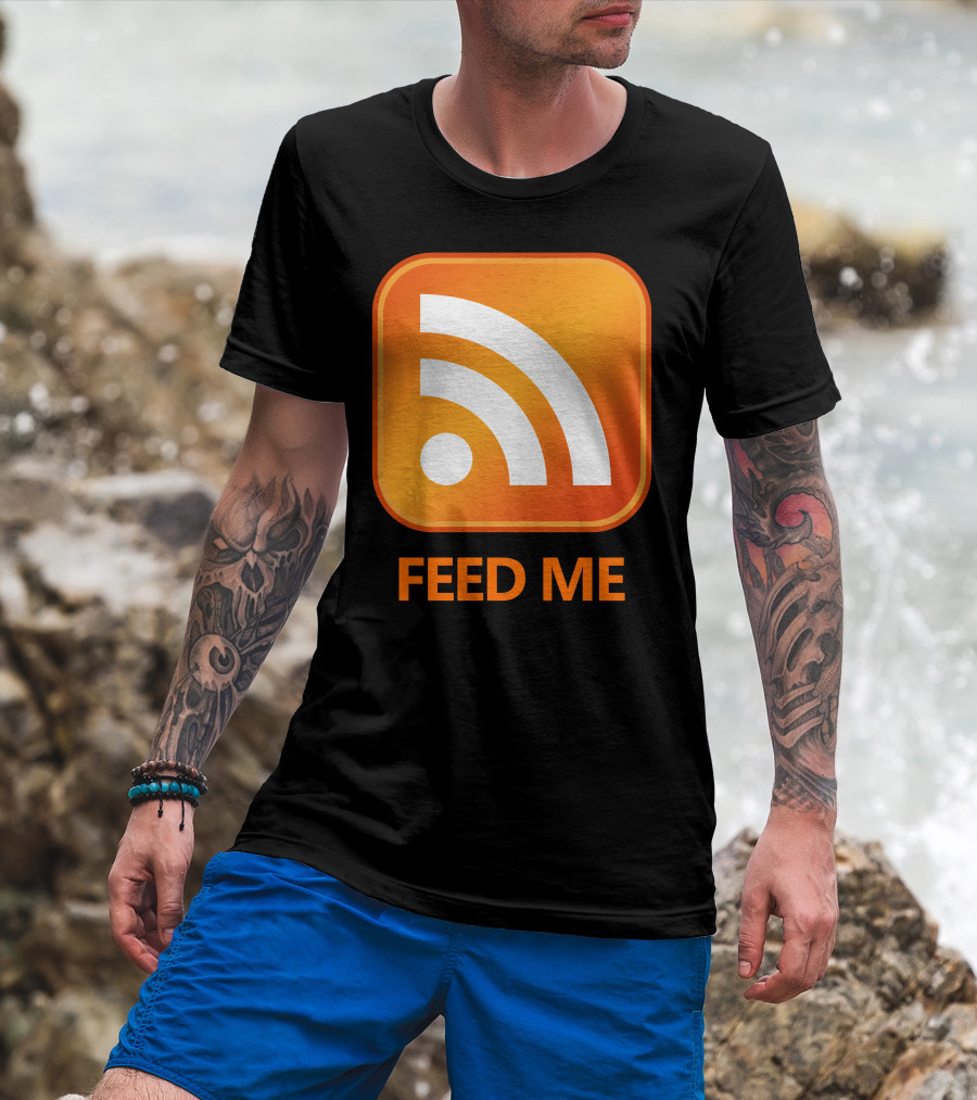 RSS Feed Me Icon Orange T-Shirt