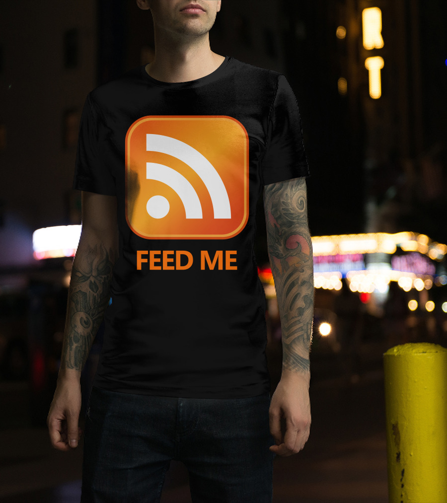 RSS Feed Me Icon Orange T-Shirt