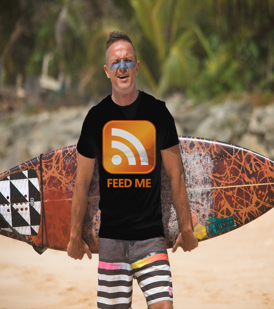 RSS Feed Me Icon Orange T-Shirt