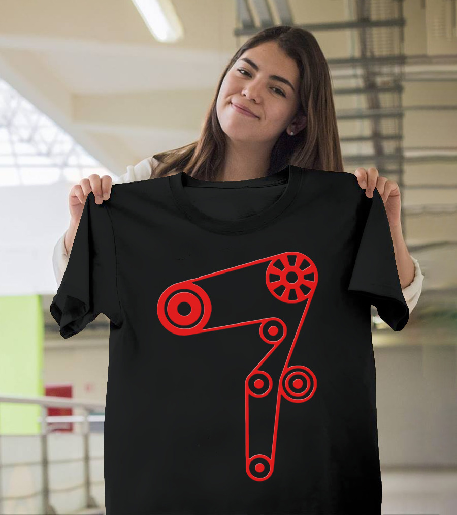 Strap Of The Distribution Of The Engine Belt Diagram T-Shirt