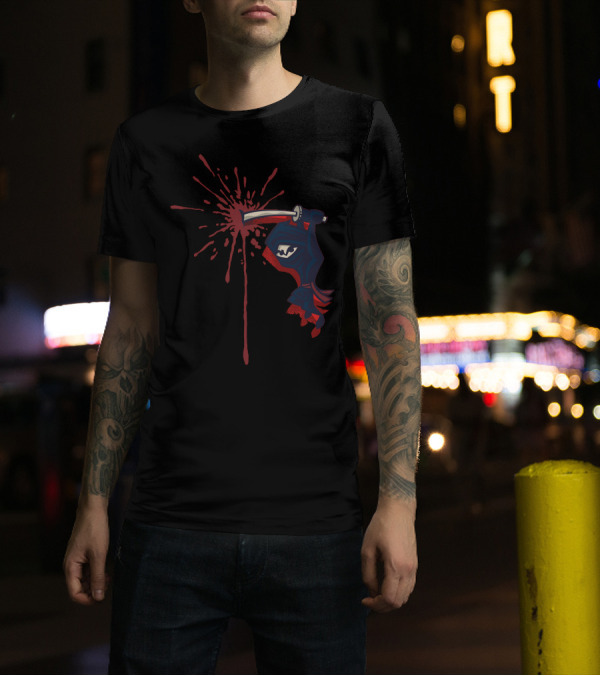 Attack Of The Tiny Ninja Sword Splash T-Shirt