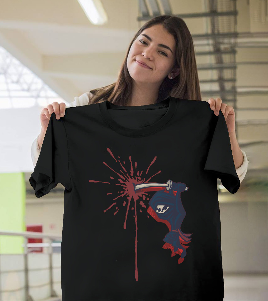 Attack Of The Tiny Ninja Sword Splash T-Shirt