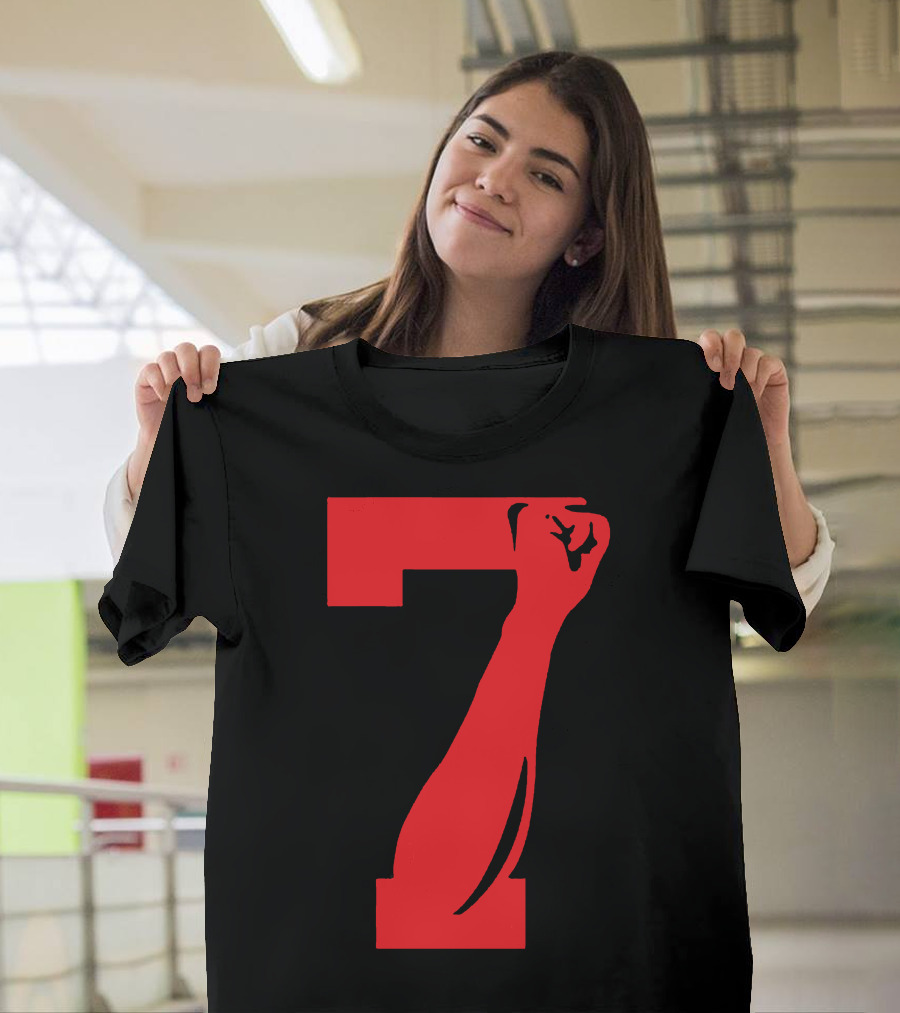 Colin Kaepernick Number 7 Red Raised Fist T-Shirt