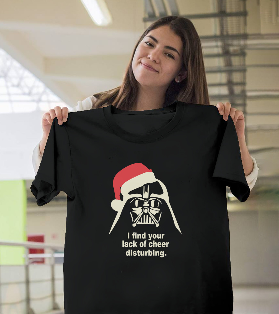 I Find Your Lack of Cheer Disturbing Star Wars Darth Vader Santa Hat T-Shirt