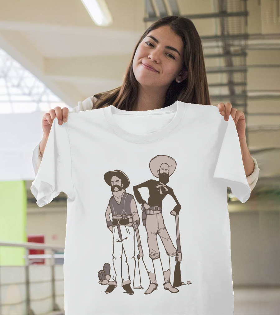 Optical Illusion Cowboys Retro Duo T-Shirt
