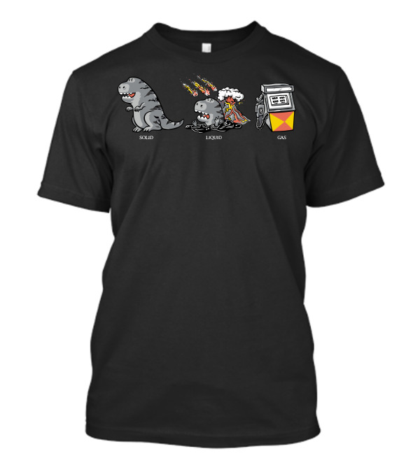 Solid Liquid Gas Dinosaur Evolution T-Shirt