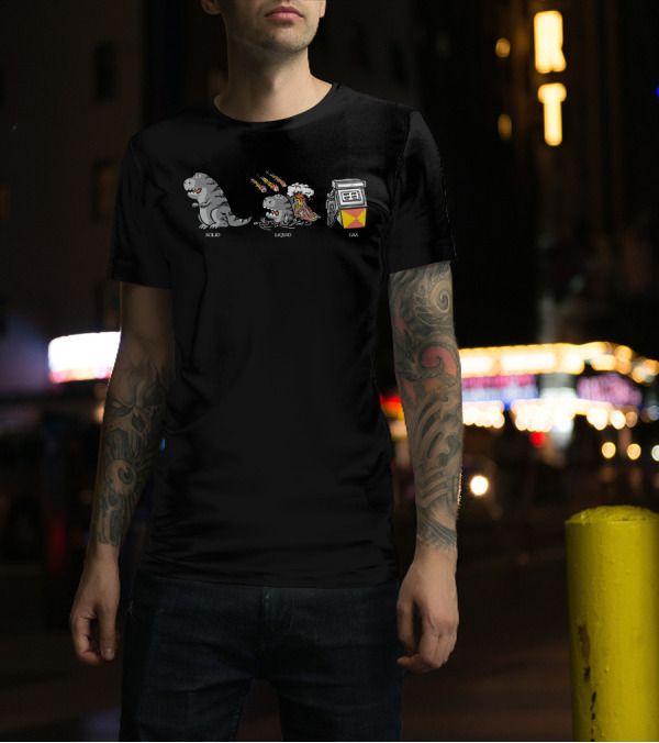 Solid Liquid Gas Dinosaur Evolution T-Shirt