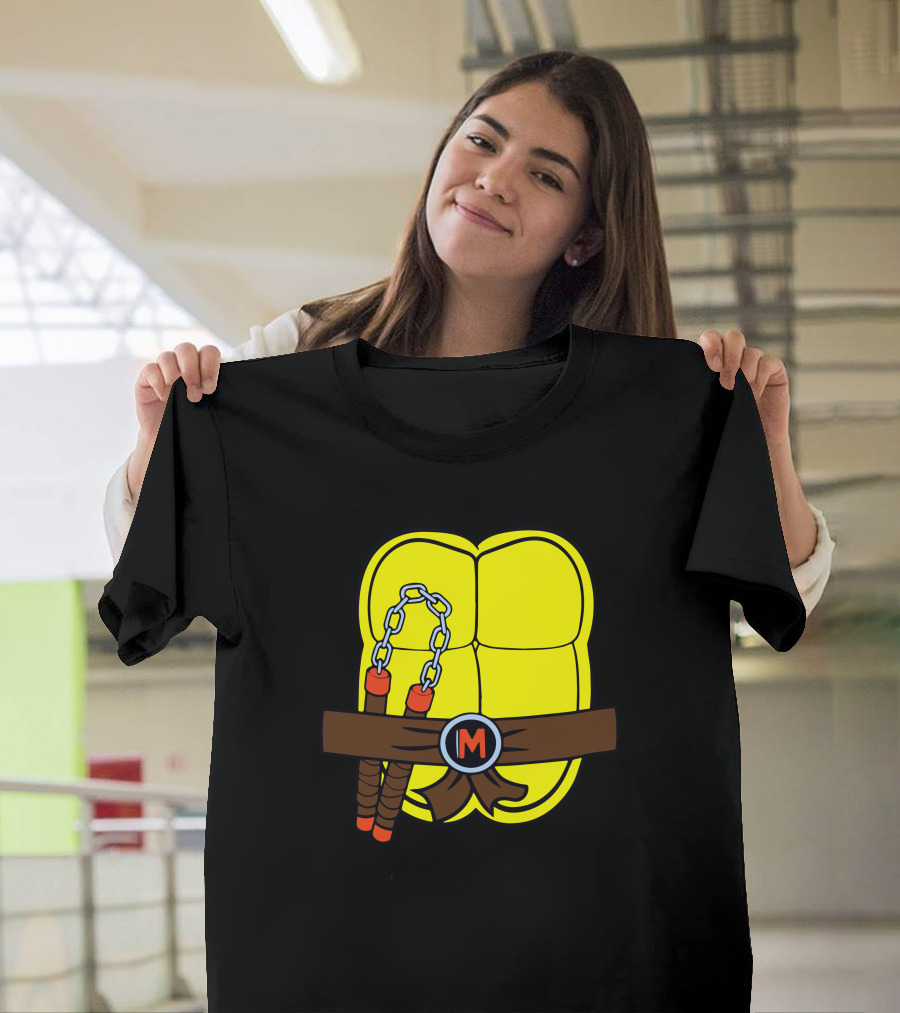 Michelangelo Turtles TMNT Belt 武士忍者 T-Shirt